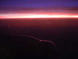 sunrise from plane