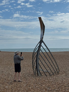 JC and sculpture